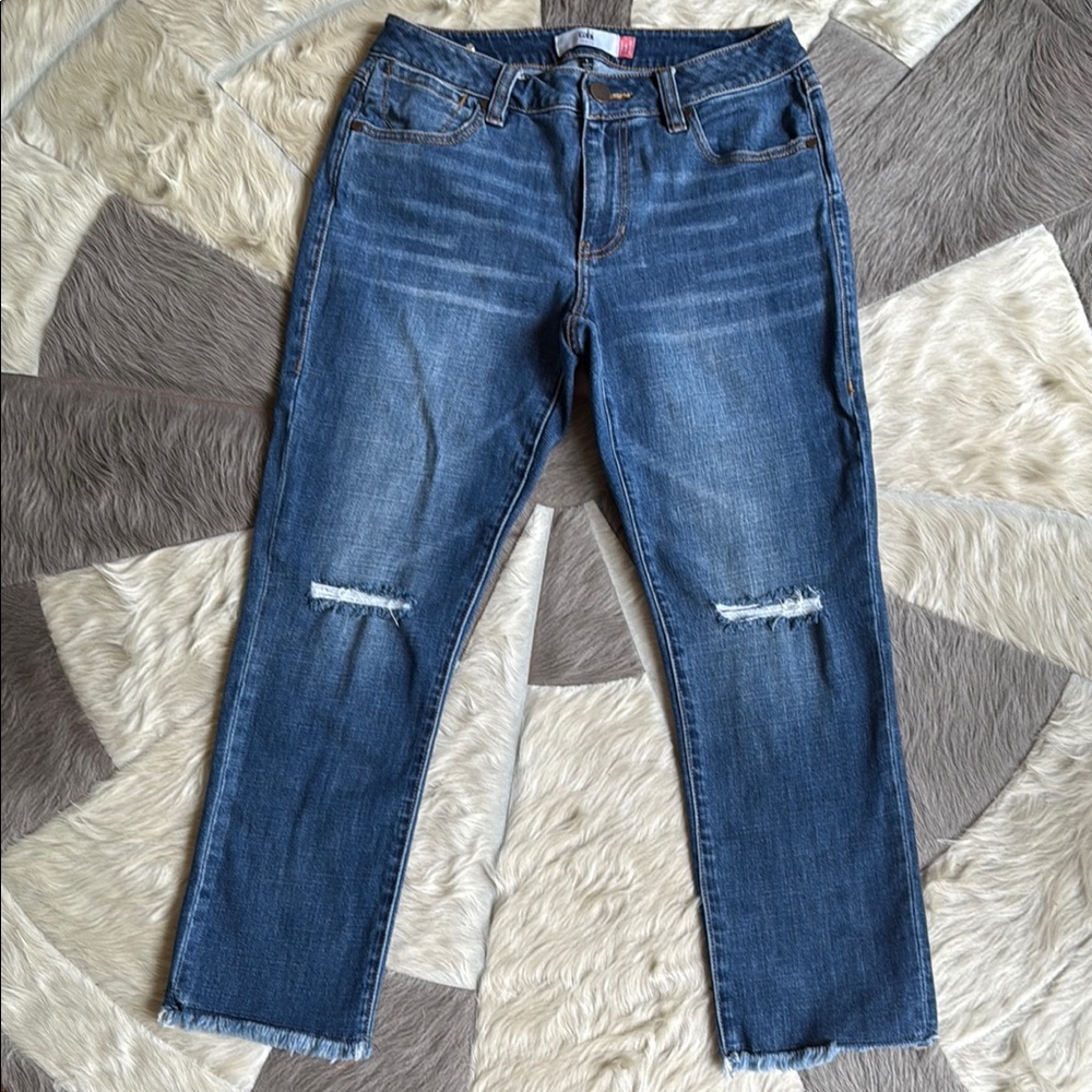 Cabi cropped high straight jeans